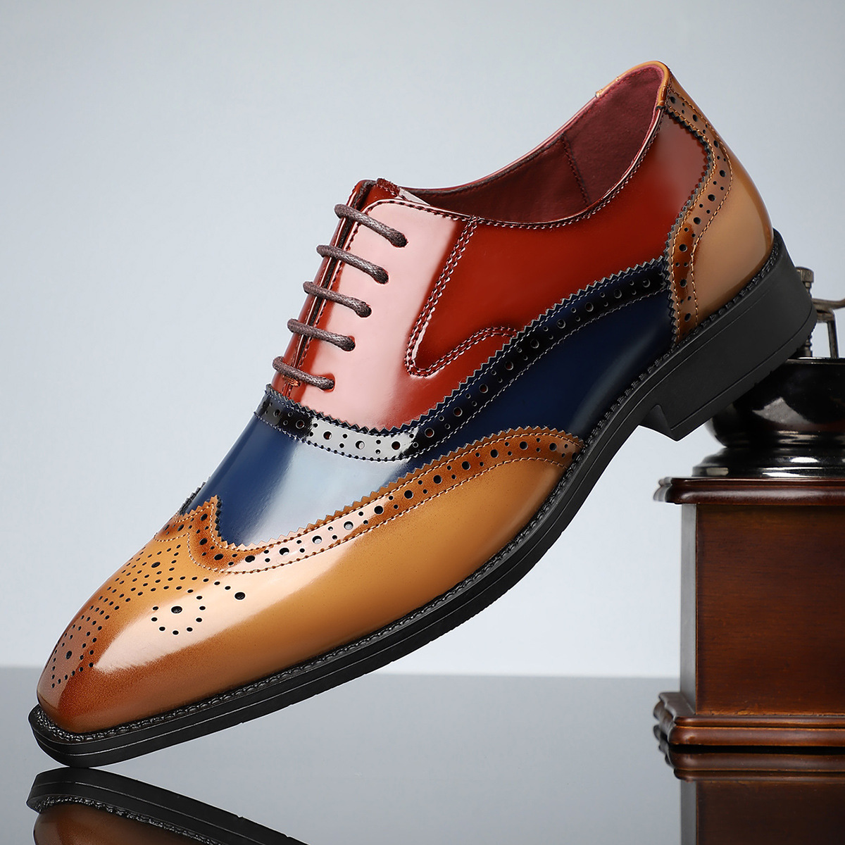 Elegante Leder Brogue Schuhe