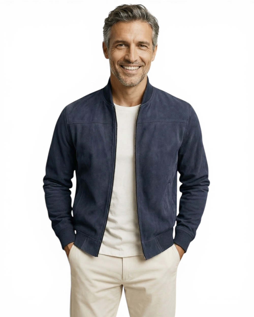 Elegante Wildlederjacke für Herren